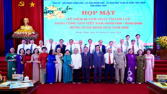 Đồng Tháp long trọng họp mặt kỷ niệm 96 năm Ngày thành lập Đảng