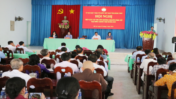 Ứng cử viên Đại biểu Quốc hội tiếp xúc cử tri xã Mỹ Lợi và xã Mỹ Đức Tây