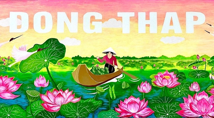 Hơn 600 trường học vẽ&nbsp;bích họa sen&nbsp;hưởng ứng Lễ hội Sen