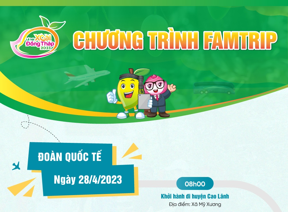 [Infographic] Lịch trình Famtrip kết nối du lịch vườn xoài Đồng Tháp